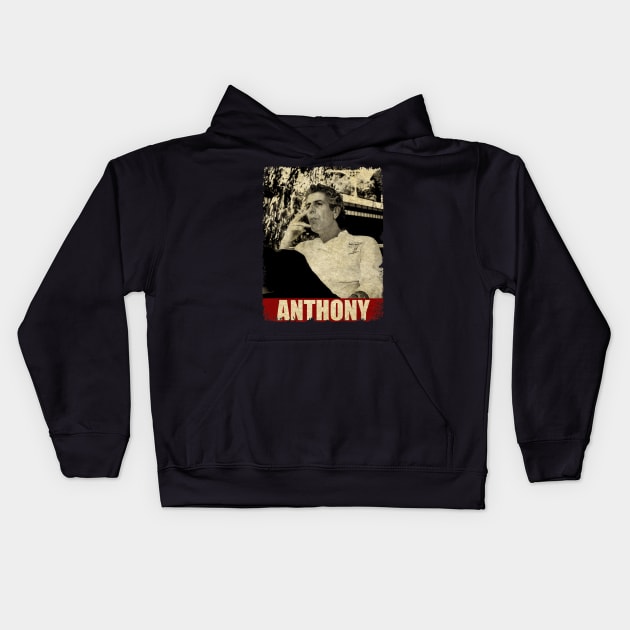 Anthony Bourdain - RETRO STYLE Kids Hoodie by Mama's Sauce